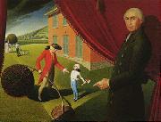 Grant Wood Parson Weem s Fable china oil painting reproduction